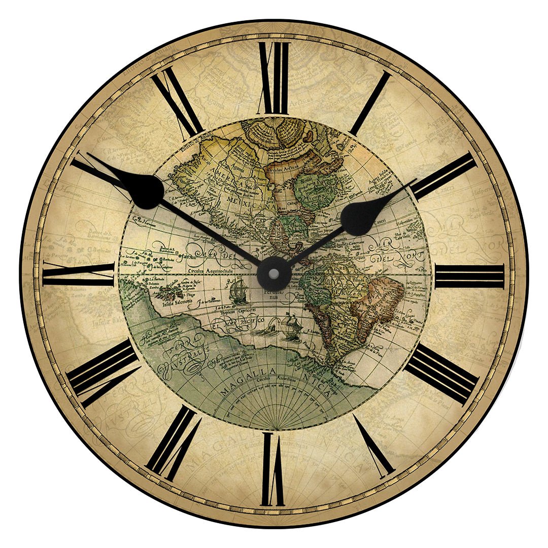 1596-World-Map-new.jpg 1596 World Map Clock - Image 1