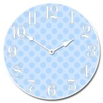 Blue Polka Dot Clock