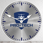 Metal Look Logo Clock-Instant Preview