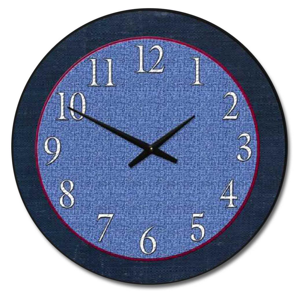 Denim-Clock.jpg Denim Clock - Image 1