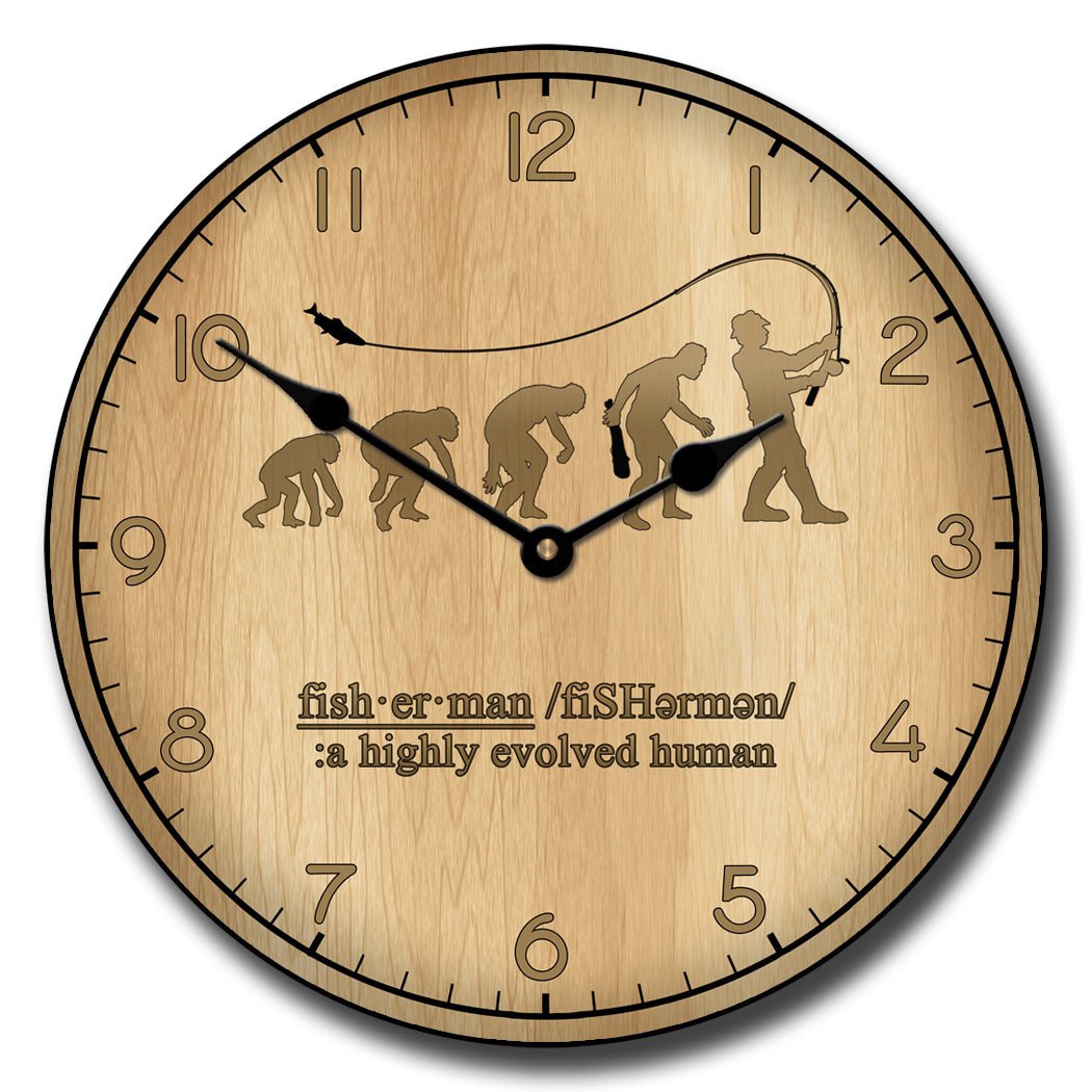 Fishing-Evolution-Clock.jpg Fishing Evolution Clock - Image 1