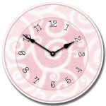 Light Pink Swirls Clock
