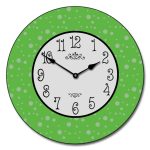 Lime Green Dots Clock