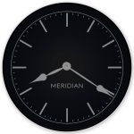 Meridian Black Wall Clock