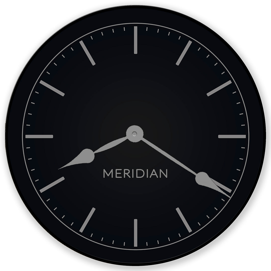 MeridianBlack.jpg Meridian Black Wall Clock - Image 1