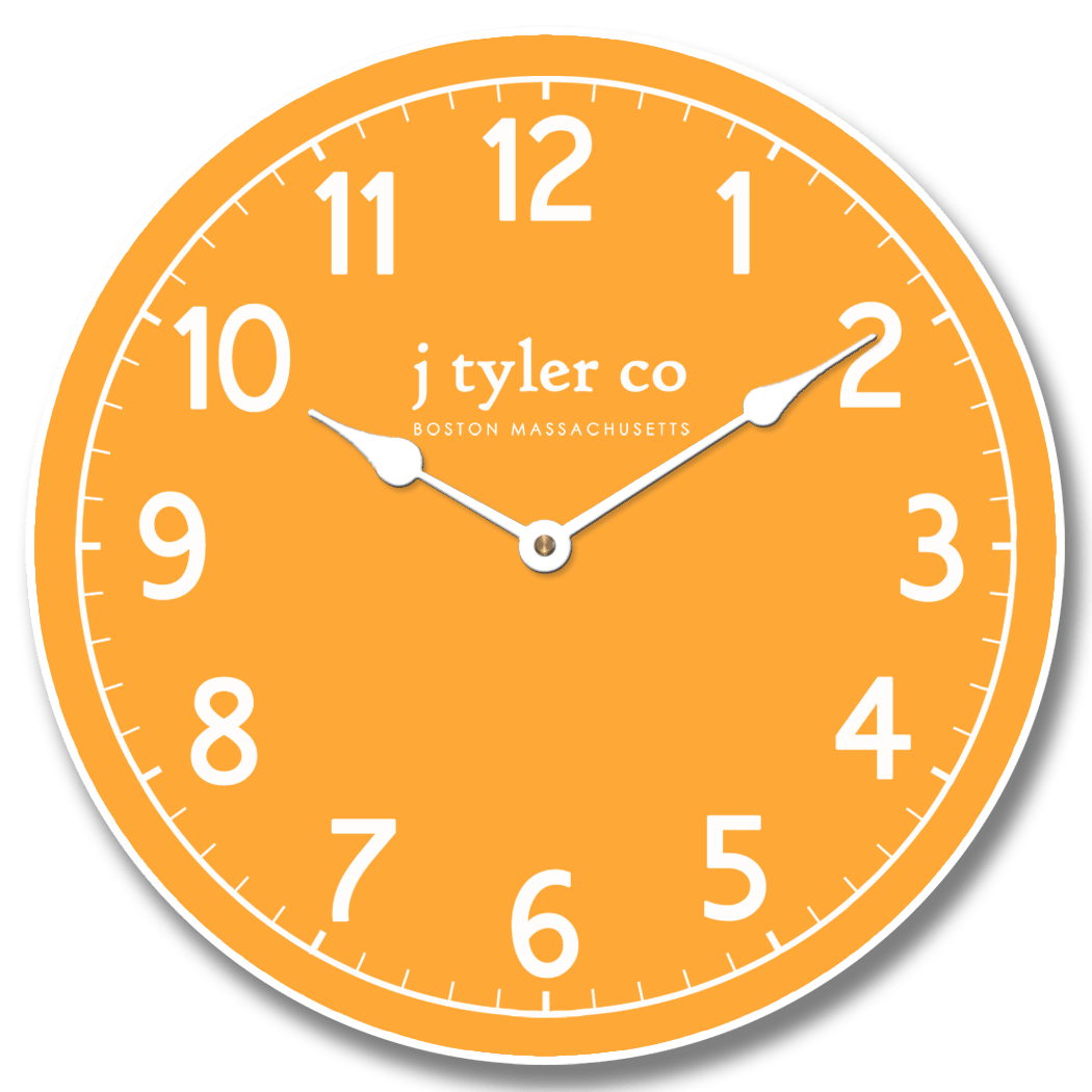 New-Traditional-orange.png New Traditional Orange Clock - Image 1