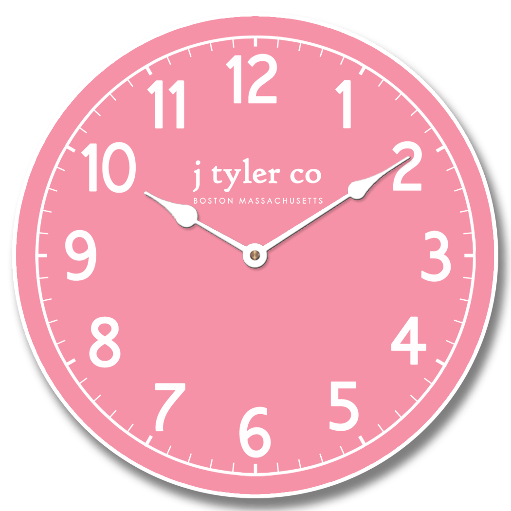 New-Traditional-pink.png New Traditional Pink Clock - Image 1