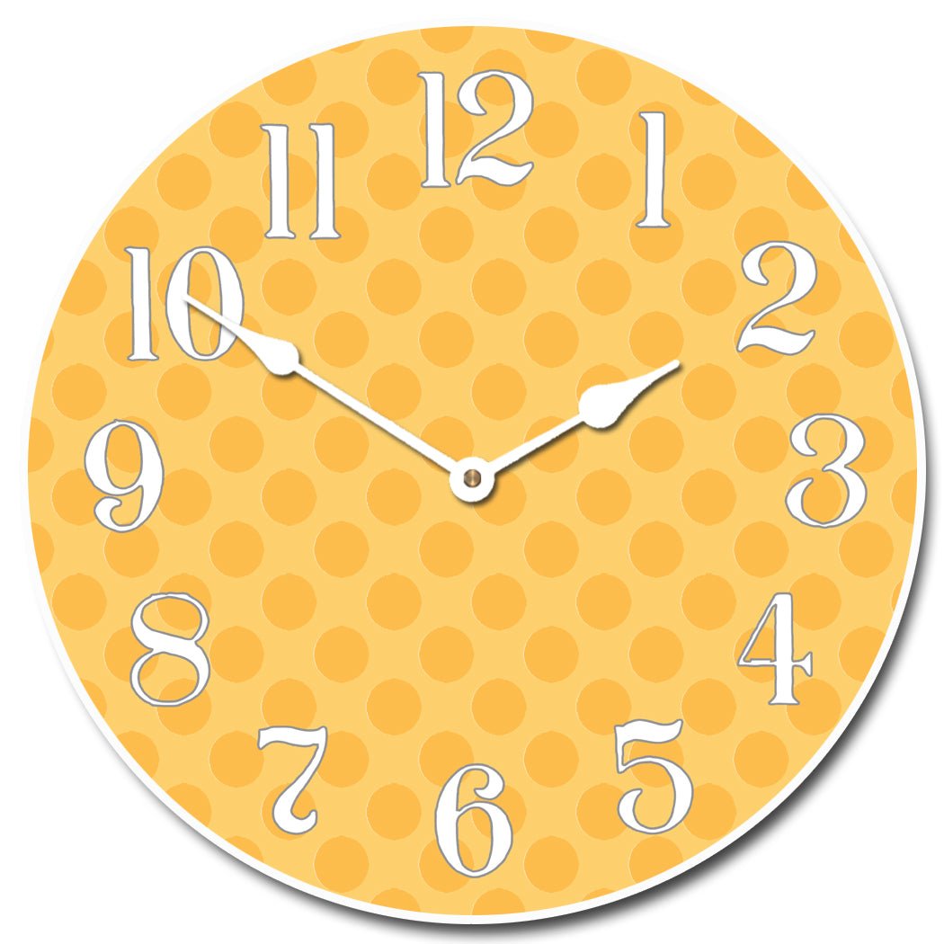 Orange-Polka-Dot-Clock.jpg Orange Polka Dot Clock - Image 1