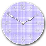 Purple Plaid Clock