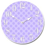 Purple Polka Dot Clock