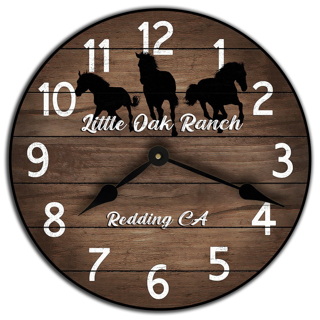 Wild_Horse_Ranch_pix_custom.jpg Personalized Horse Clock - Image 1