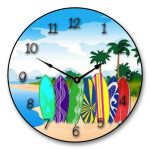 Surfboard Wall Clock