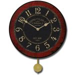Bellingham Red Pendulum Wall Clock