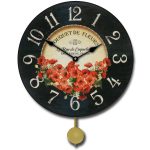 Poppies Pendulum Wall Clock