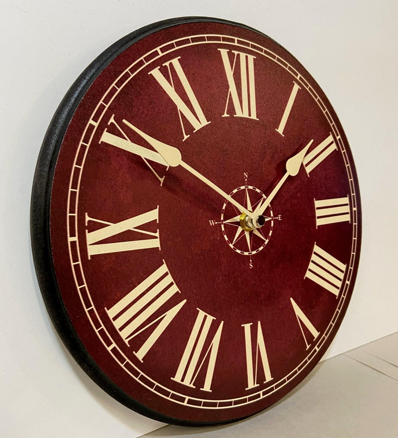 il_fullxfull.4322263031_eca9.jpg Nautical Burgundy Wall Clock - Image 1