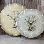 White Flowers Wall Clock