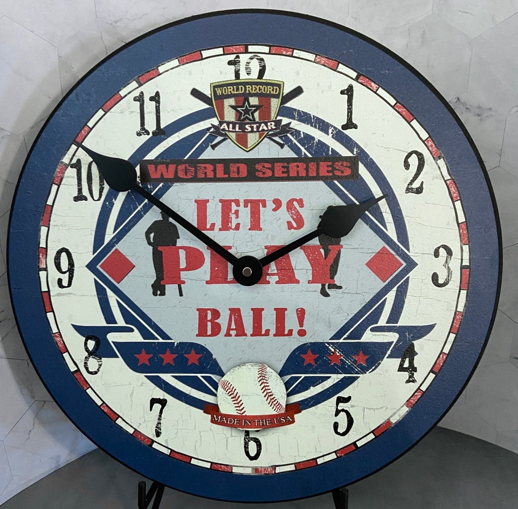 il_fullxfull.5042678192_dhzf.jpg Baseball World Wall Clock - Image 1