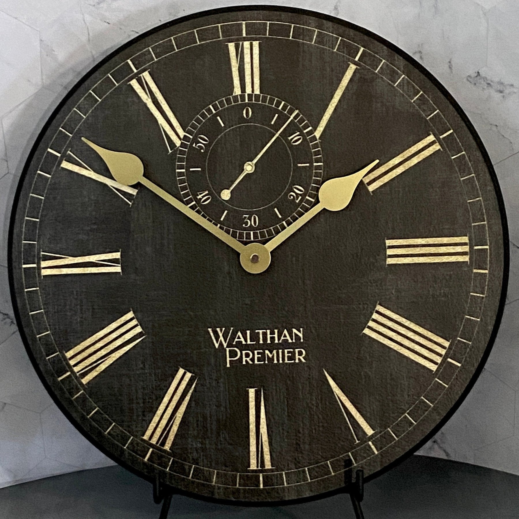 il_fullxfull.5090788315_ceqi.jpg Alston Walton Black Clock - Image 1