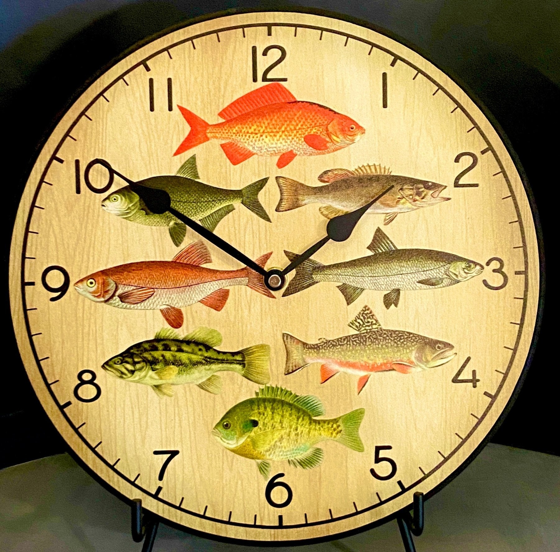 il_fullxfull.5094436059_h35n.jpg Artistic Fishing Wall Clock 5 - Image 1