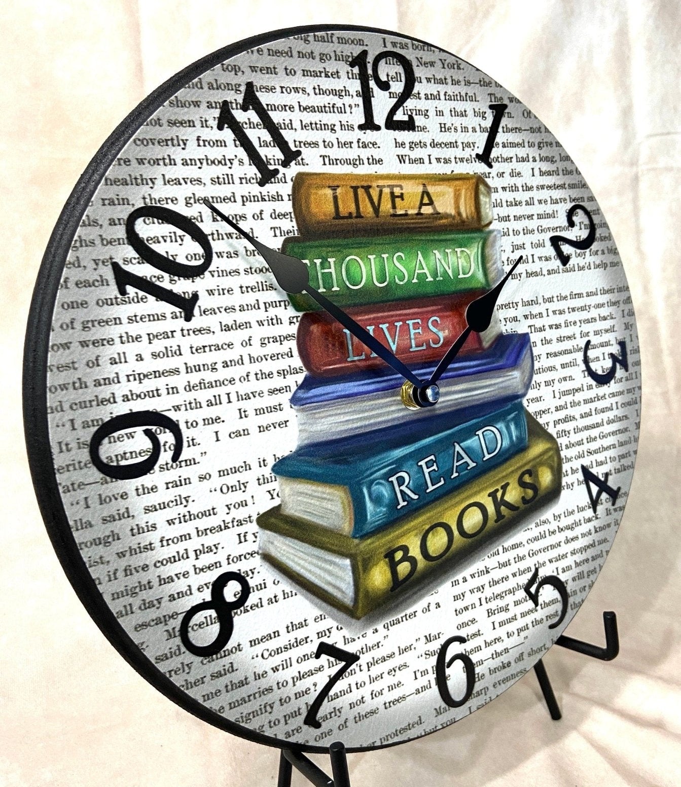 il_fullxfull.5104494464_m4gc.jpg Library Wall Clock for book lovers - Image 1