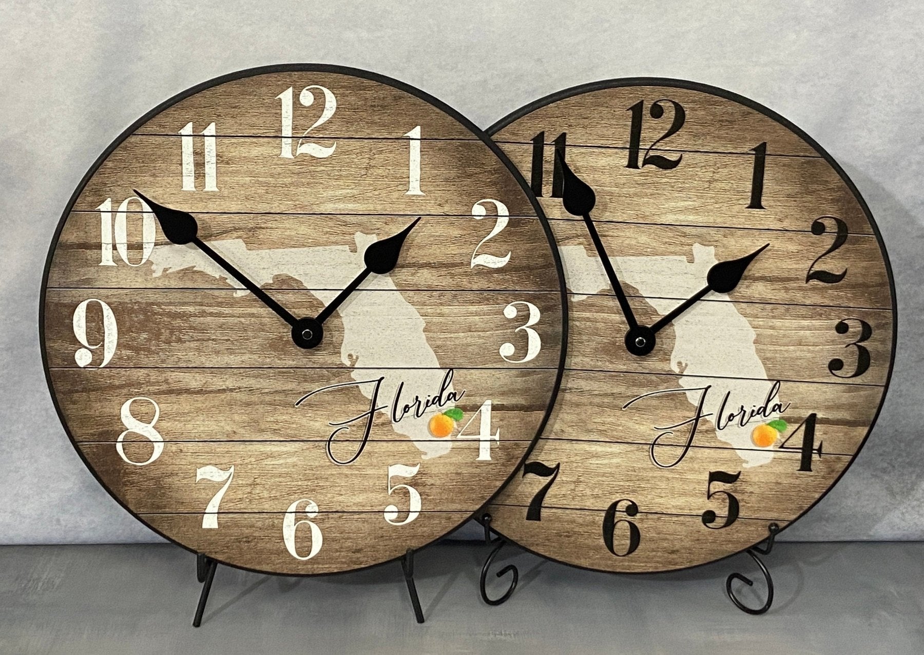 il_fullxfull.5214239234_t0mp.jpg Florida State Or Any State Wall Clock - Image 1