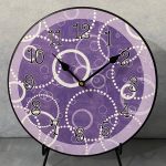 Purple Circles Wall Clock