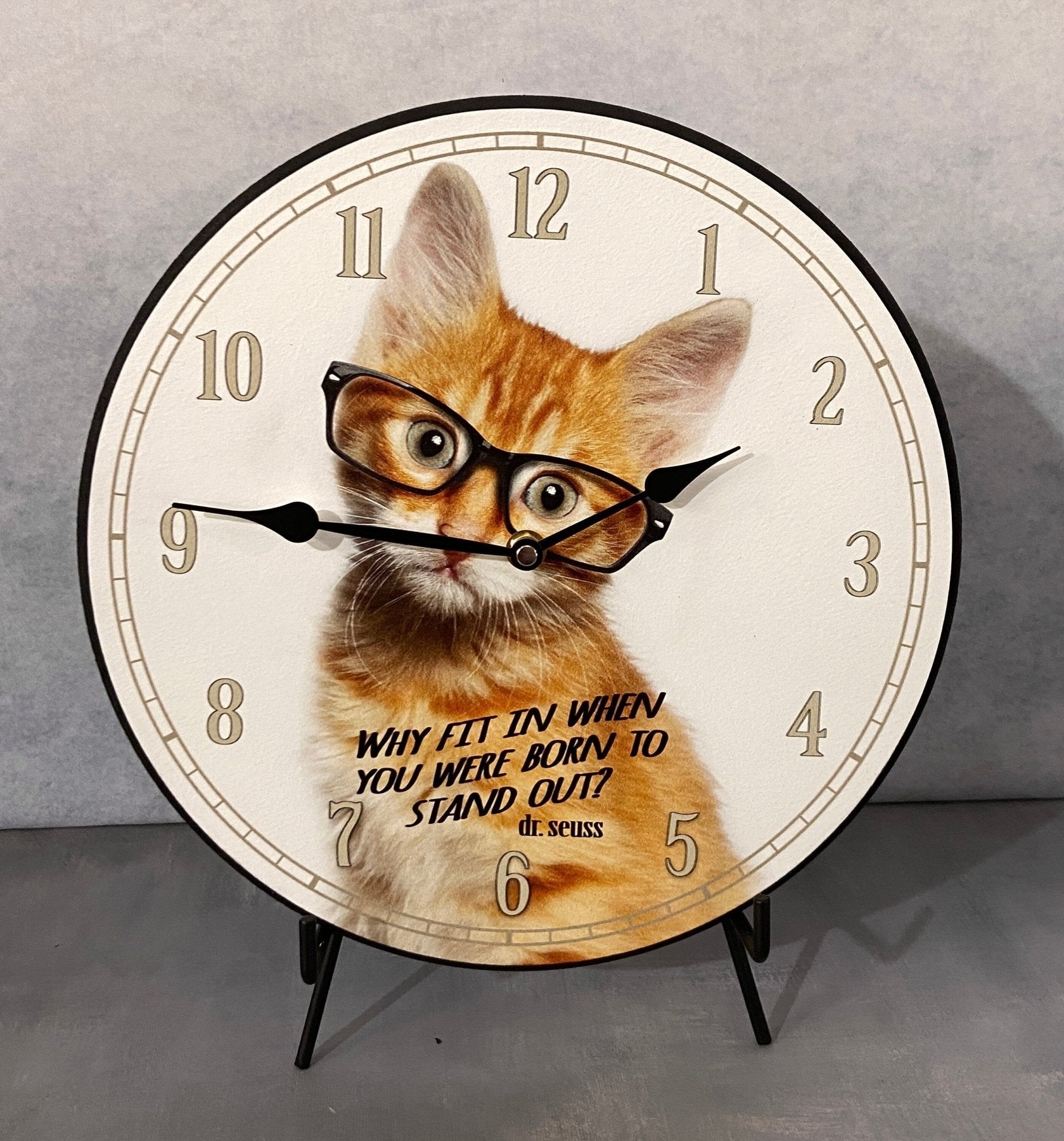 il_fullxfull.5247724198_3z5s.jpg Cat Wall Clock - Image 1