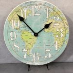 Shabby Chic Map Wall Clock