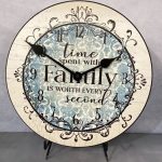 Blue Damask Wall Clock