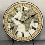 Nautical World Map Wall Clock