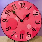 Hot Pink Bubbles Wall Clock