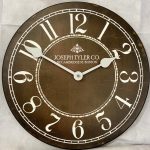 Brown & White Wall Clock