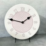 Baby Pink Dotted Swiss Wall Clock