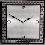 Heavy "Metal" Look Square Wall Clock