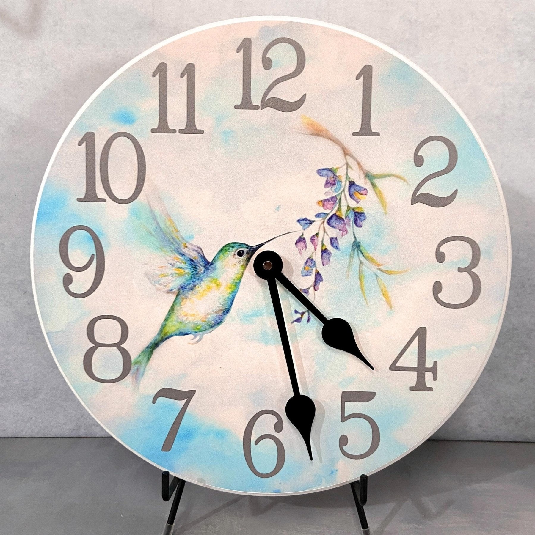 il_fullxfull.6088462254_gw2r.jpg Hummingbird Wall Clock - Image 1