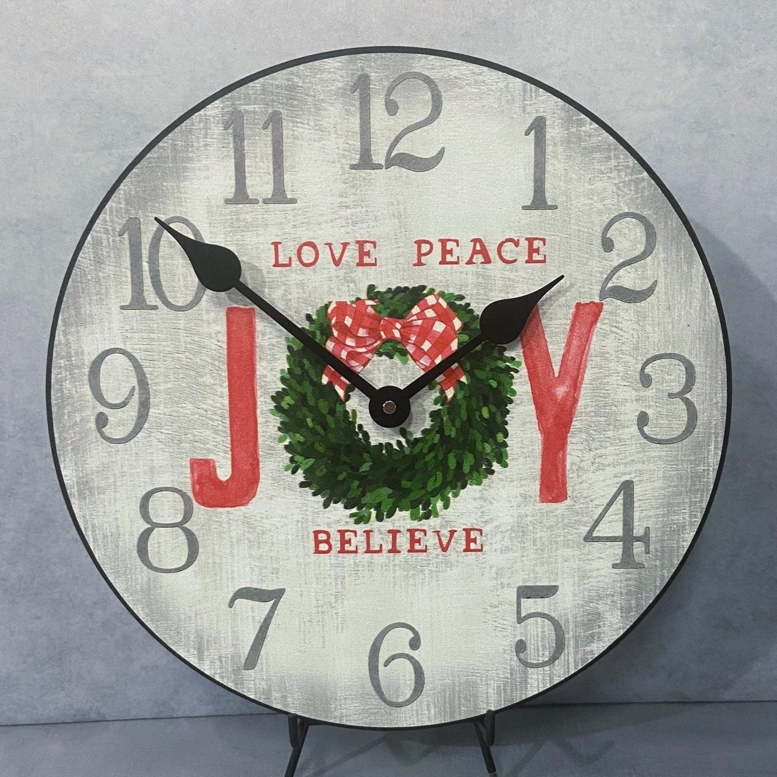 il_fullxfull.6281251841_kyqa.jpg Joy Christmas Clock - Image 1