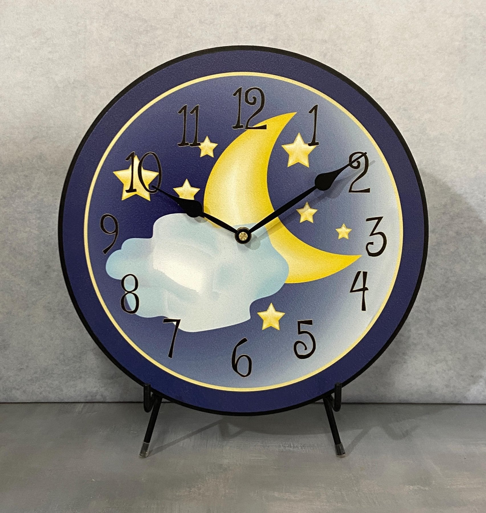 il_fullxfull.6281420016_f0r5.jpg Moon & Stars Wall Clock - Image 1