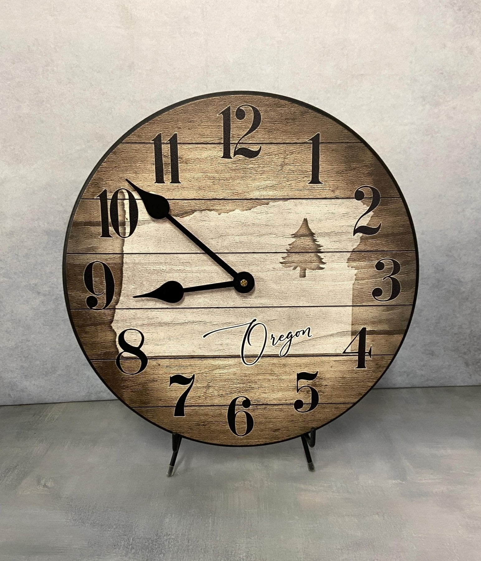 il_fullxfull.6283884092_sl19.jpg Oregon State Or Any State Wall Clock - Image 1