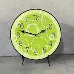 Lime Green Circles Wall Clock