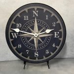 Nautical Navy Blue Wall Clock