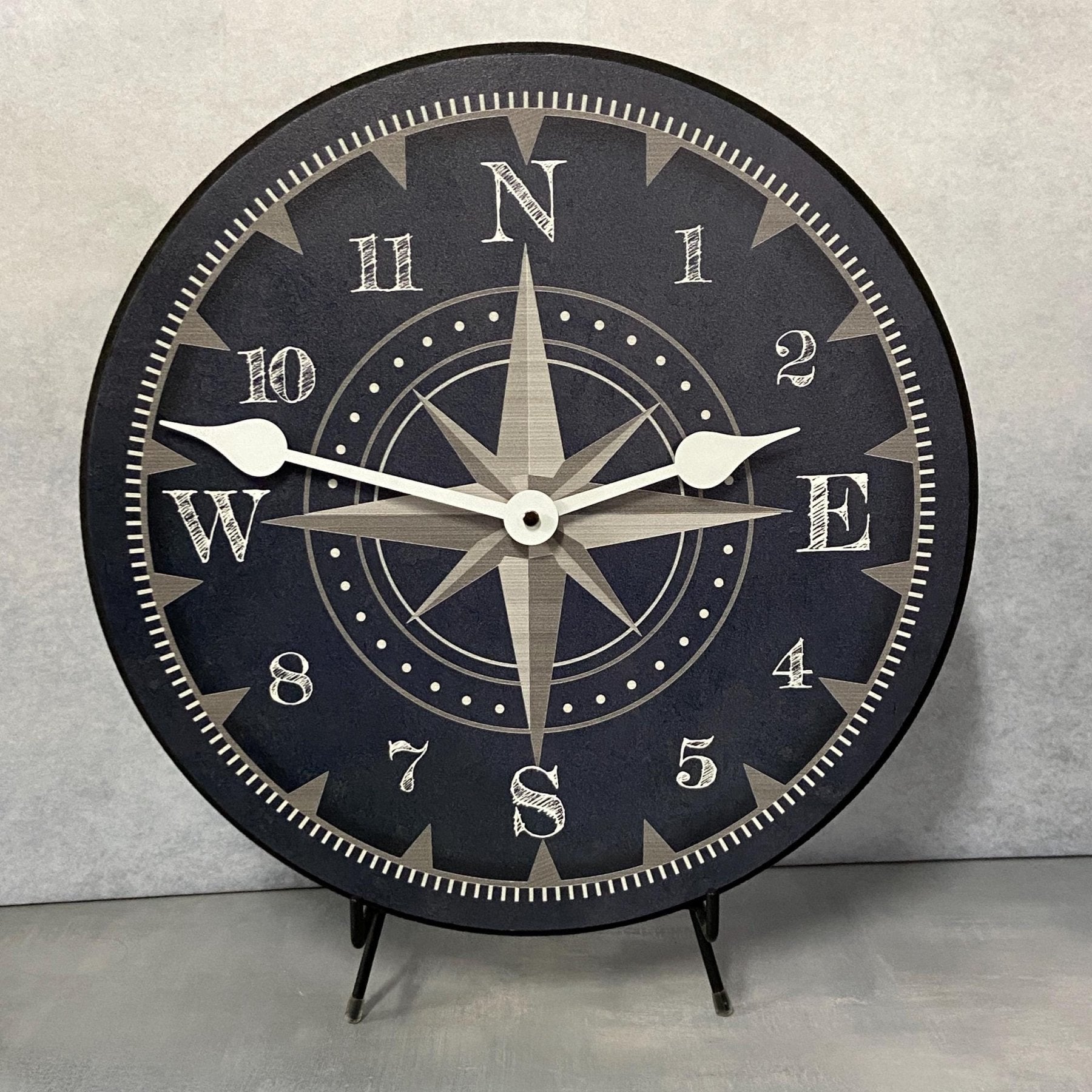 il_fullxfull.6286754112_sqps.jpg Nautical Navy Blue Wall Clock - Image 1