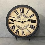 Charmant Navy & Tan Wall Clock