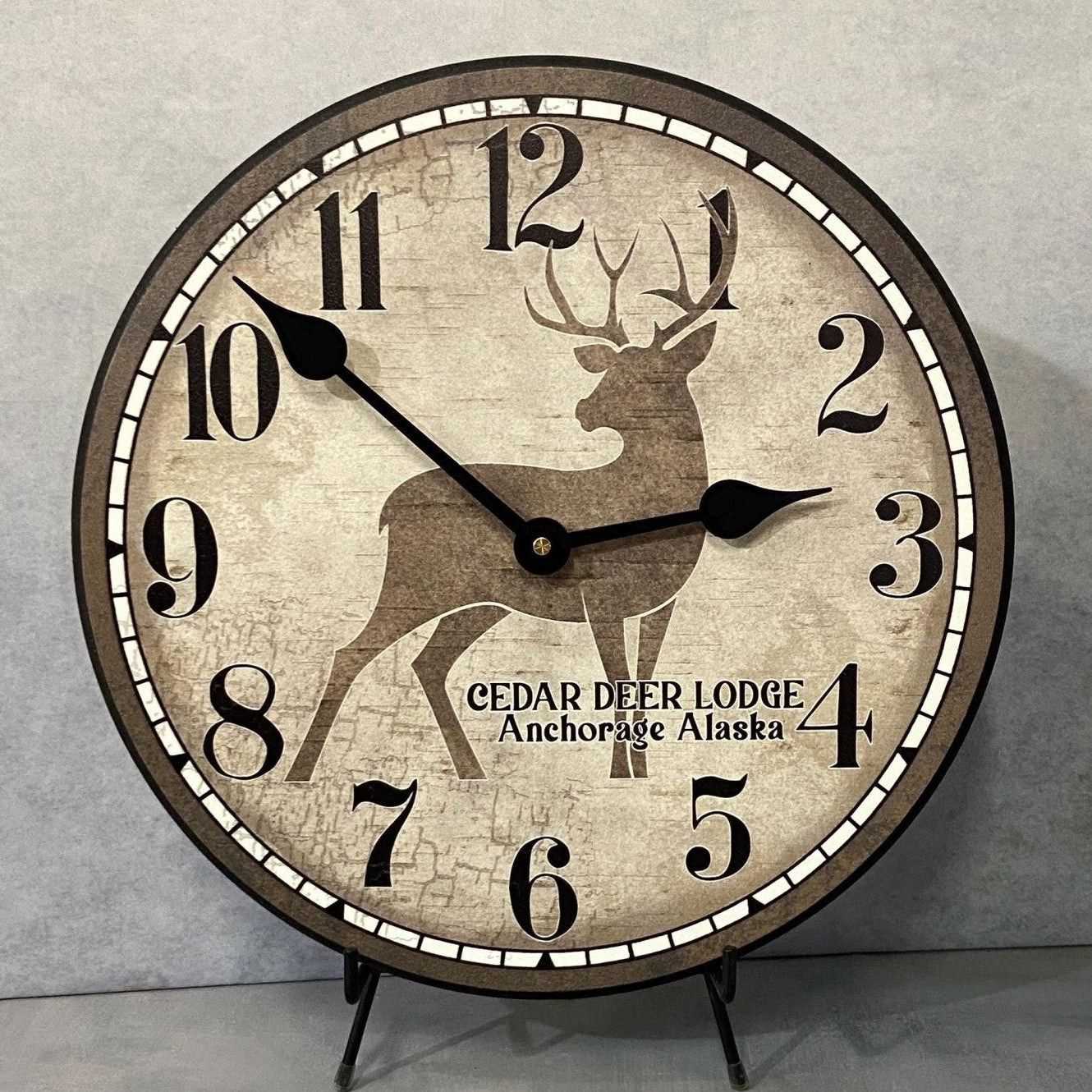 il_fullxfull.6315907604_jlqu.jpg Cedar Deer Lodge Wall Clock - Image 1