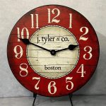Boston Harbor Red Wall Clock