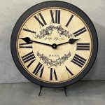 Charmant Black & Tan Wall Clock