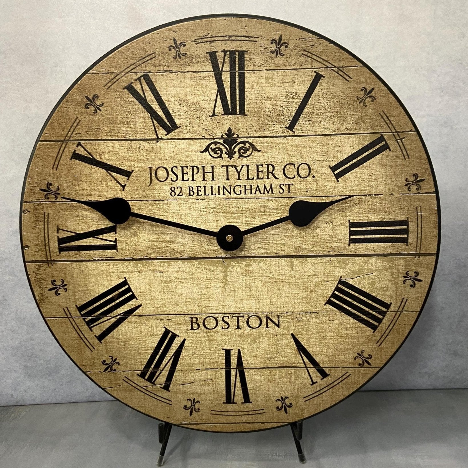 il_fullxfull.6331917949_jhg9.jpg Barnwood Tan Wall Clock - Image 1