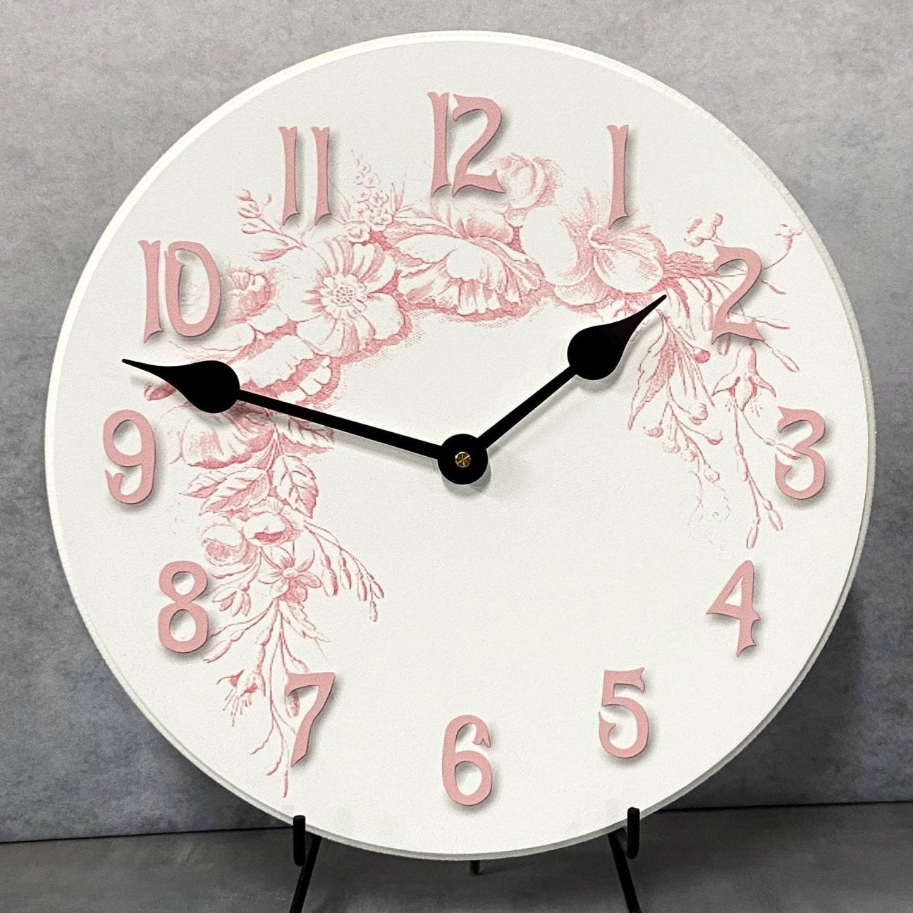 il_fullxfull.6331922433_rqnw.jpg Shabby Chic Pink Wall Clock - Image 1