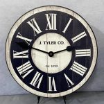 Classic Ivory And Navy Wall Clock