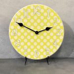 Yellow Polka Dot Wall Clock