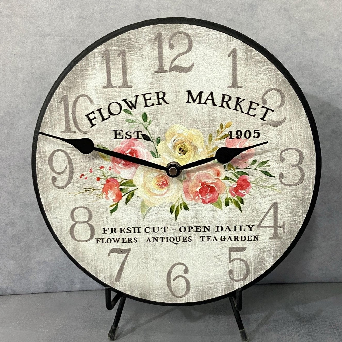 il_fullxfull.6349105523_2qz7.jpg Flower Market Clock - Image 1